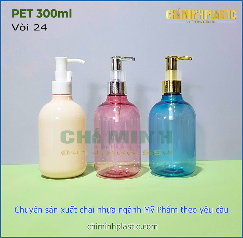 Vỏ chai PET 300ml - Chai PET Nhựa Chí Minh - Công Ty CP Nhựa Chí Minh